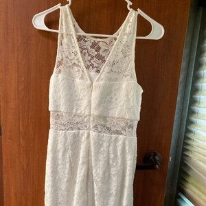 White Short Bridal Dress with Exposed Midriff